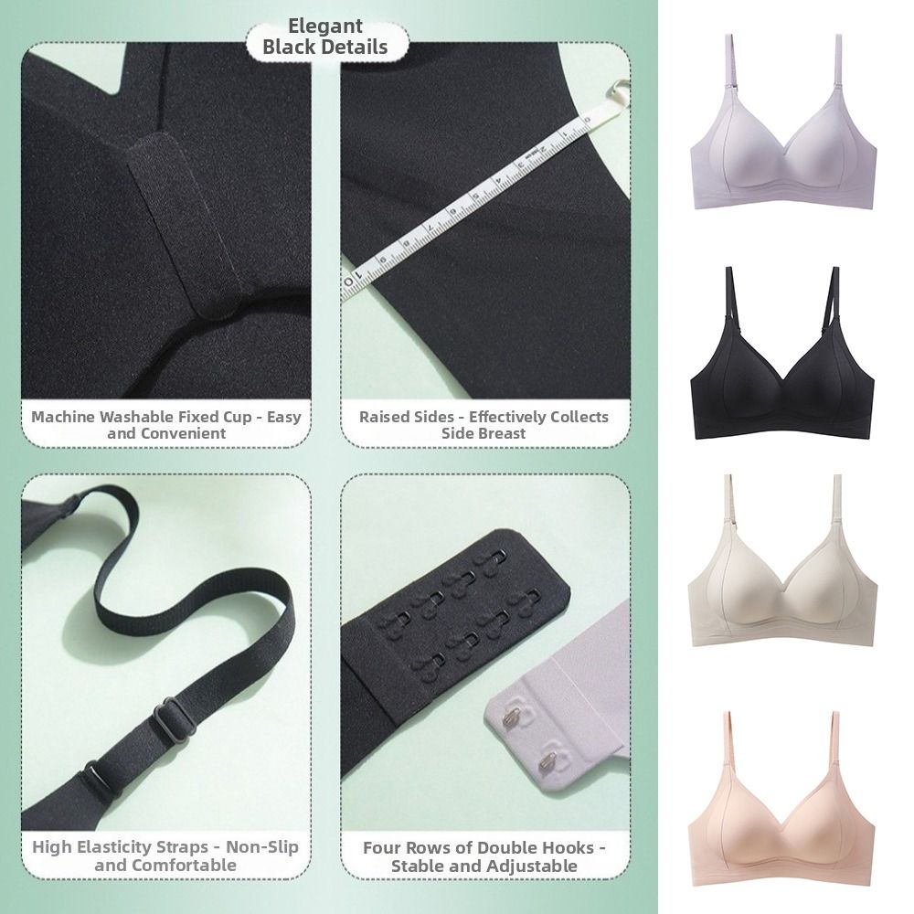 Breathable Deep V Wireless Push Up Bra Anti-sagging Shockproof Underwear for Women Lingerie Thin Seamless Bra Gifts