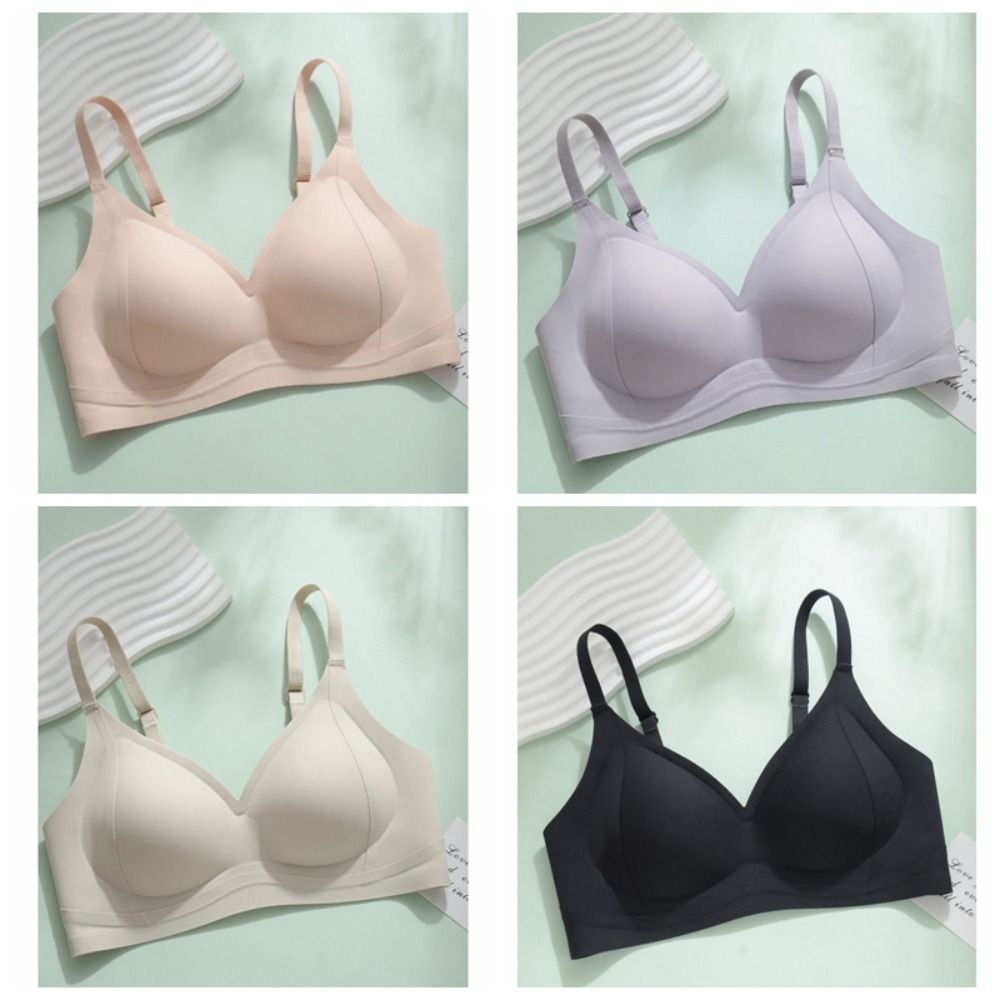 Breathable Deep V Wireless Push Up Bra Anti-sagging Shockproof Underwear for Women Lingerie Thin Seamless Bra Gifts