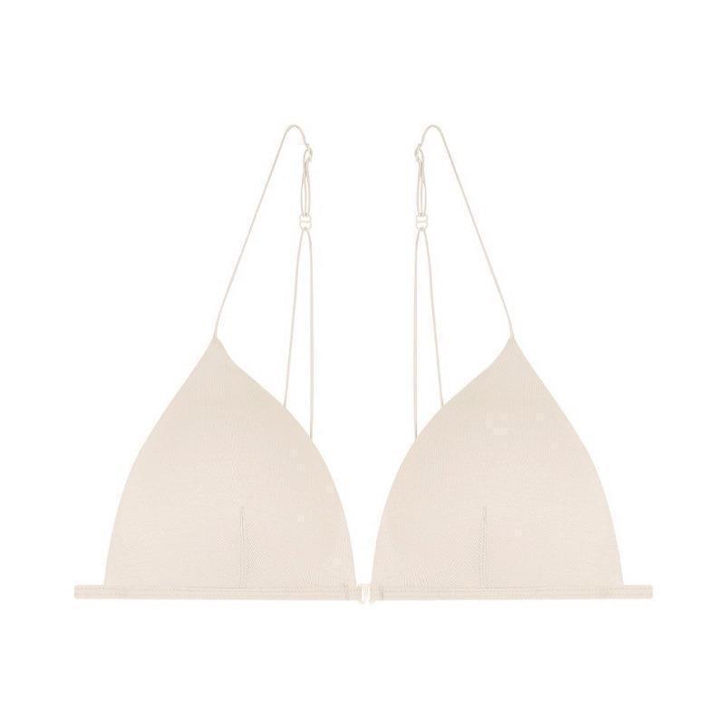 French Sexy Underwear Women's Front Buckle Triangle Cup Wireless Bra Thin