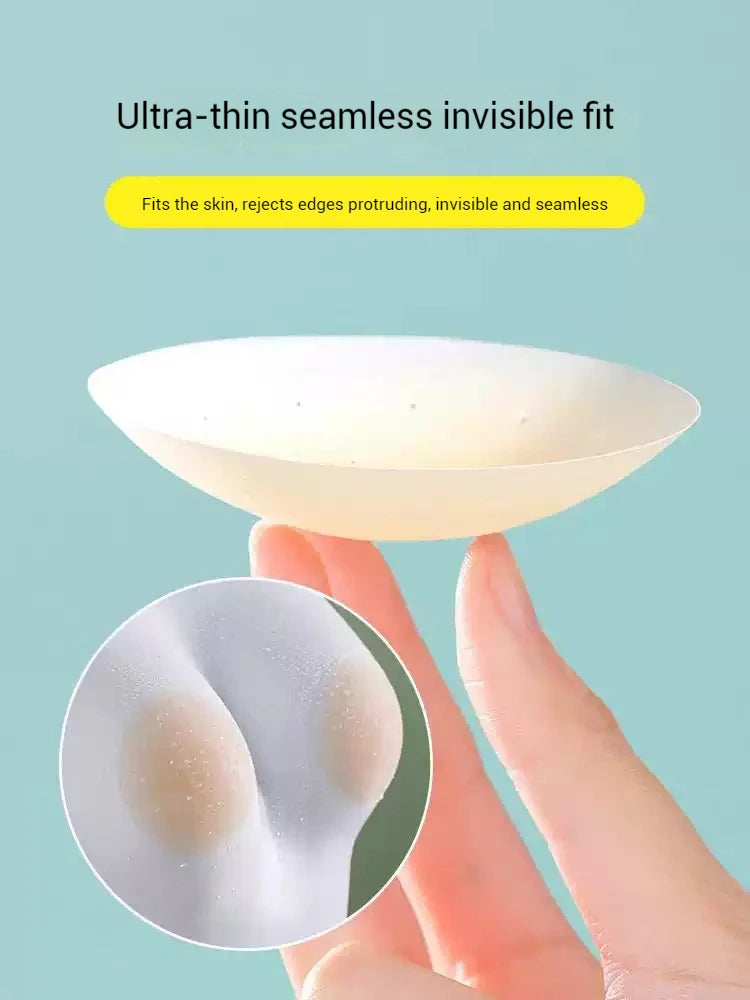 Women Breathable Silicone Nipple Cover Hollow Out Breast Petal Strapless Bras Summer Invisible Intimates Boob Pads With Box