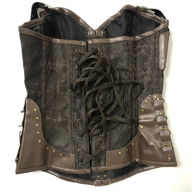 Corset Luxury Sexy Lace Up Pu Leather Gothic Corsets Lingerie Tops Shapewear and Bustiers Steampunk Corsetlet Slim Hot Sale