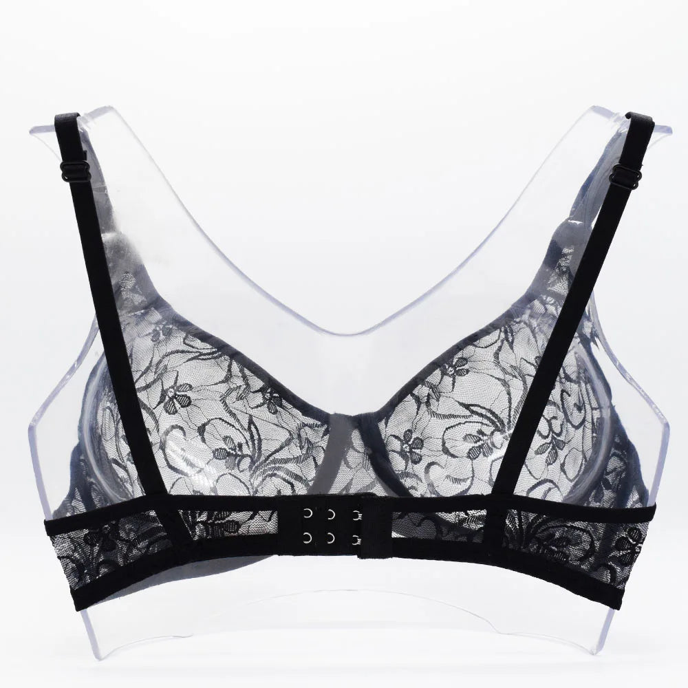 Sexy Lace Bras For Women Unlined Underwire Bra Bralette Underwear Tops Embroidery Floral Lingerie  Brassiere BH A B C D DD Cup