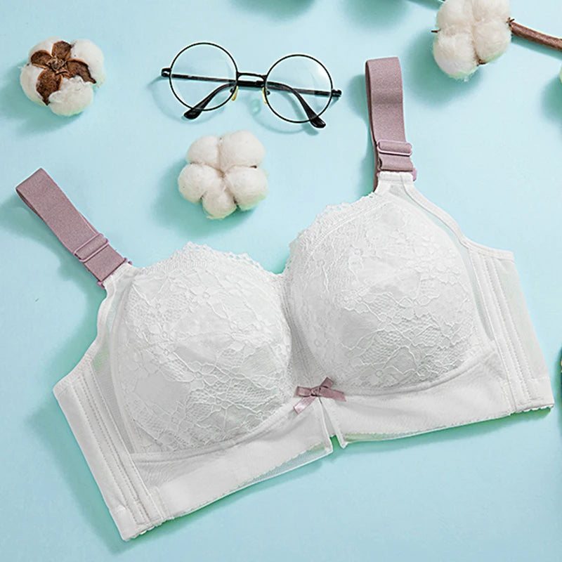 Wireless Lace Bras for Women Full Coverage Underwear Non Padded Minimizer Bra Female Sexy Lingerie 36 38 40 42 C D E F G H I J