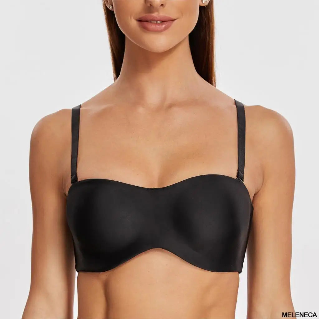 Women's Strapless Bra for Large Bust Minimizer Unlined Bandeau with Underwire