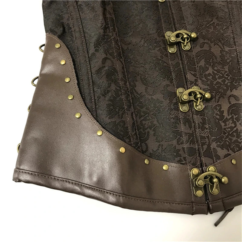 Corset Luxury Sexy Lace Up Pu Leather Gothic Corsets Lingerie Tops Shapewear and Bustiers Steampunk Corsetlet Slim Hot Sale