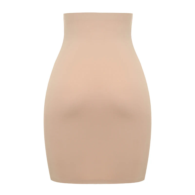 Women Half Slips for Under Dresses High Waist Underskirt Seamless Skirt Shapewear Tummy Control Body Shaper Slimming Underwear