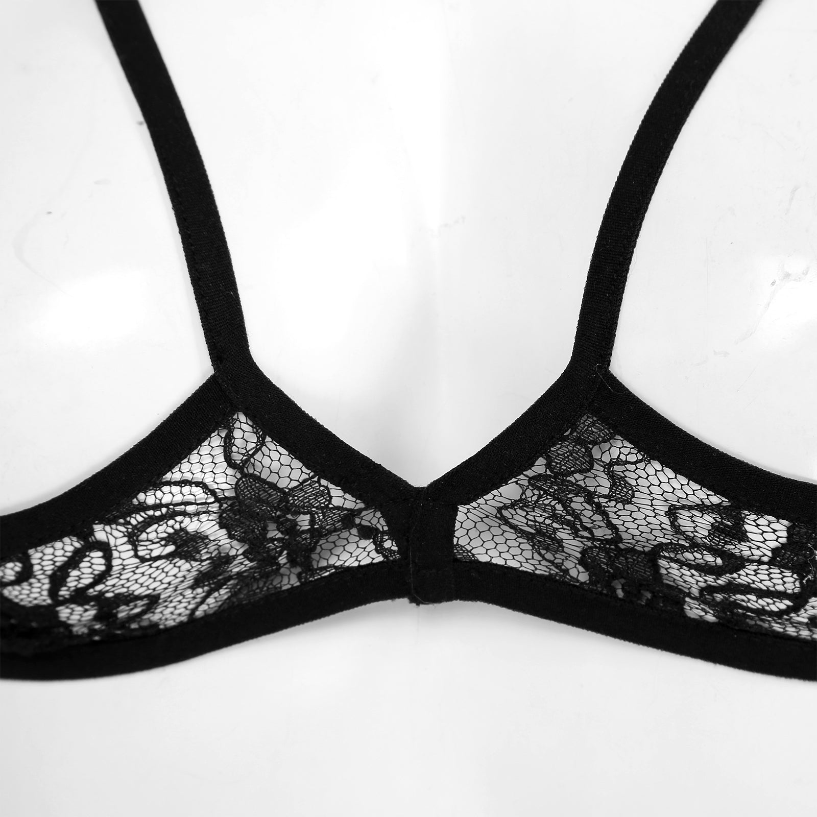 Women's Sexy Lingerie Bra Tops Sheer Floral Lace Hollow Out Wireless Bra Erotic Open Nipple Breast Unlined Bralette Underwear
