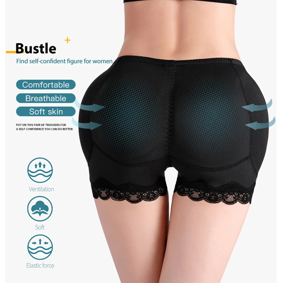 Shapewear Women Padded Underwear Butt Lifter Fake Buttock Hips Enhancer Sexy Body Shaper Control Panties With Filler Plus Size