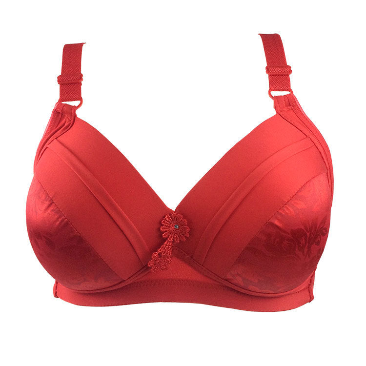 36-44 B/C Cup Bras for Big Breasted Women Fat Full Coverage Thin Wire Free Back Closure Underwear Gathered High Quality Bra