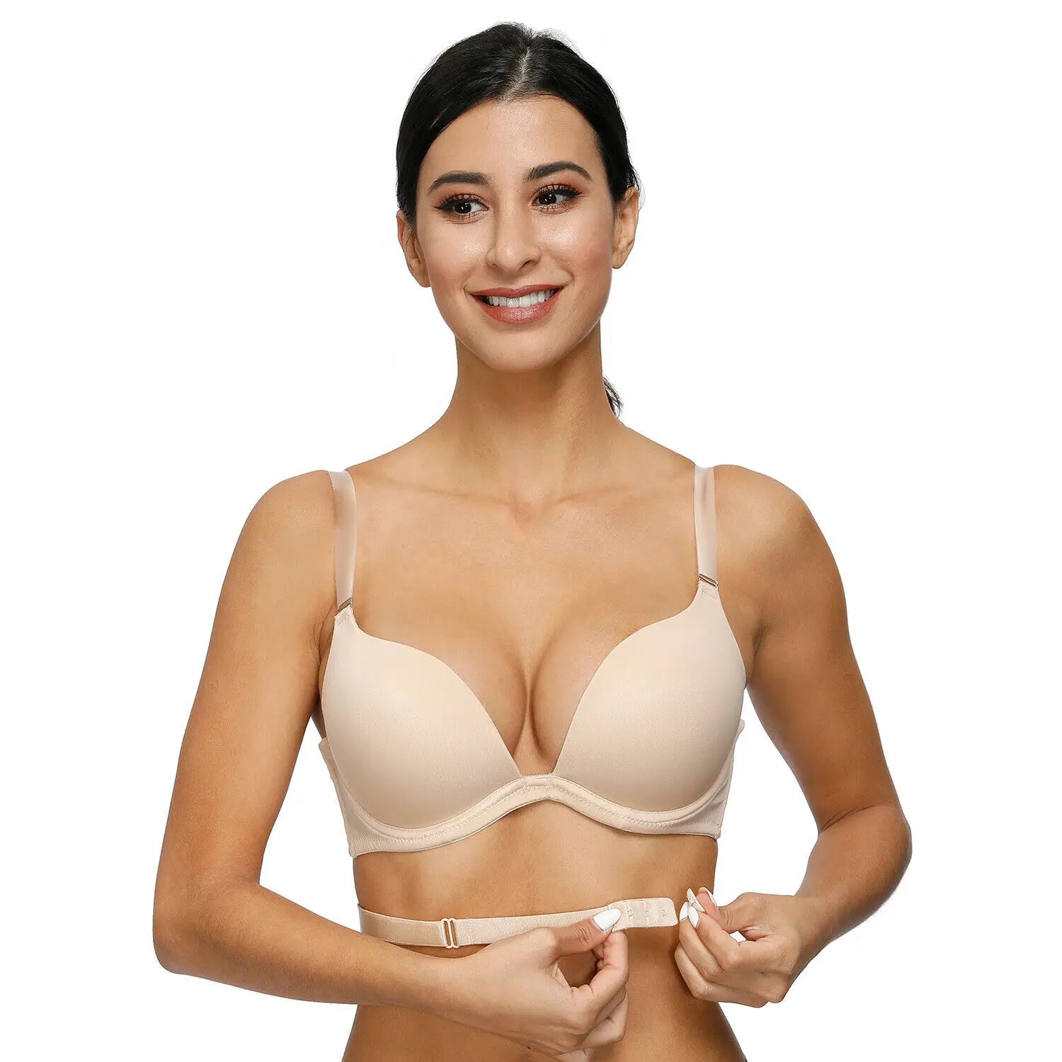 New Sexy Bra For Women Plunge Multiway Underwire Padded Push Up Bras A B C D E 65 70 75 80 85 90 95 100