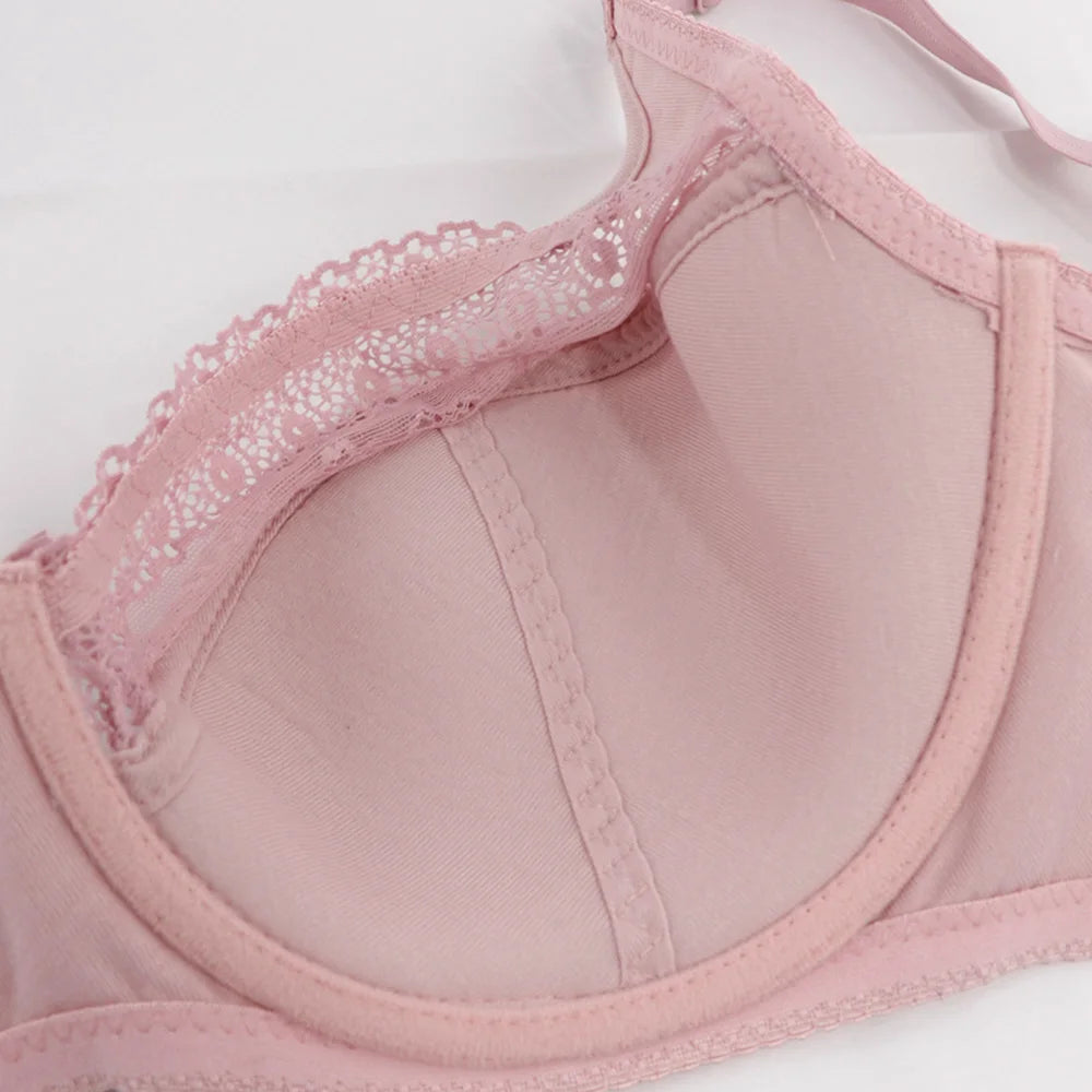 Womens Bras Lace Bralette Light Padded Underwired Perspective Brassiere Big Bust Sexy Lingerie Underwear D DD E F G Cup