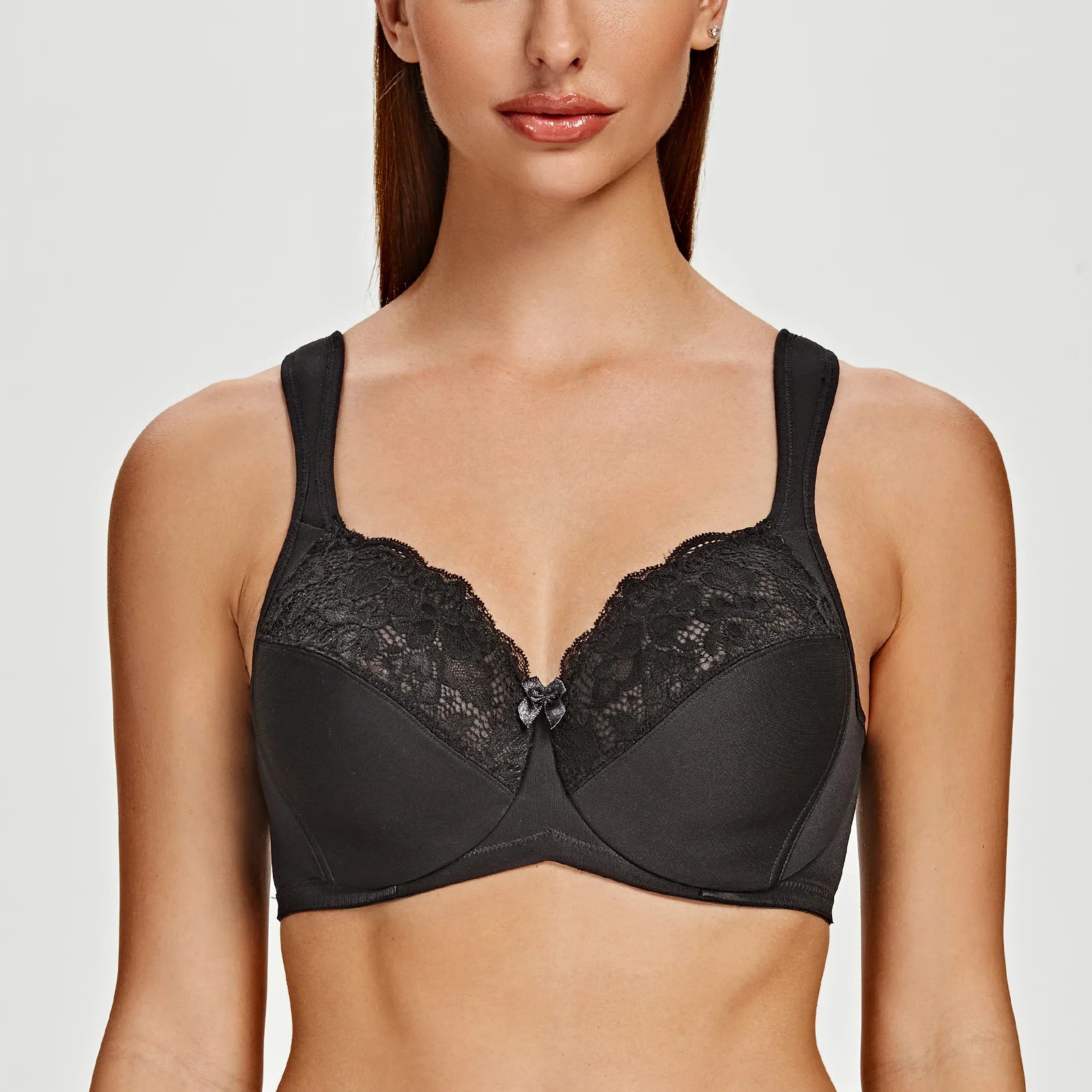 Women's Minimizer Full Coverage Underwire Bra Sexy Lace Comfortable Cushion Strap