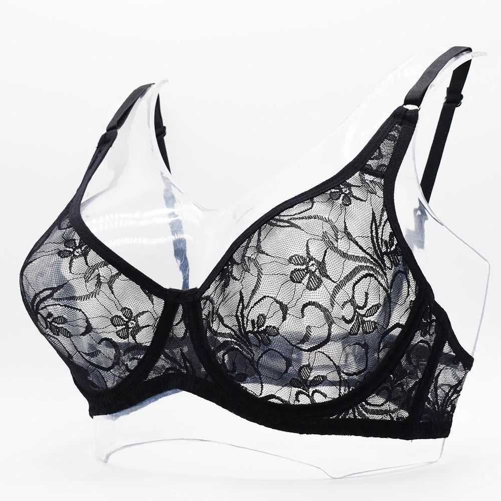 Sexy Lace Bras For Women Unlined Underwire Bra Bralette Underwear Tops Embroidery Floral Lingerie  Brassiere BH A B C D DD Cup