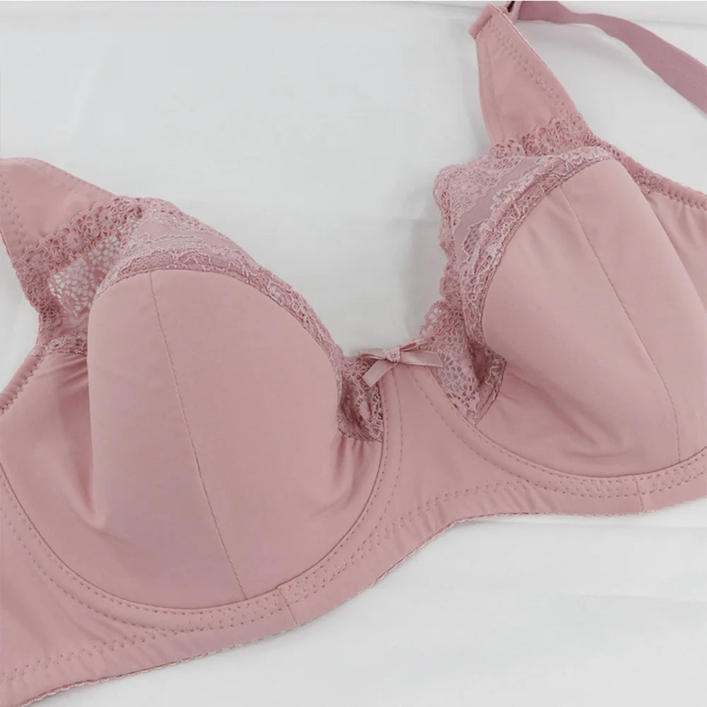 Womens Bras Lace Bralette Light Padded Underwired Perspective Brassiere Big Bust Sexy Lingerie Underwear D DD E F G Cup