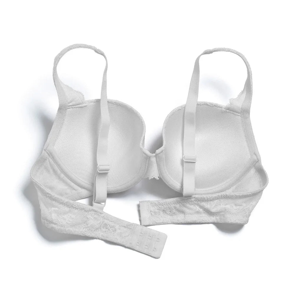 Push Up Women's Bra Sexy Everyday Floral Embroidery Underwire Lace Bralette Plus Size A B C D DD E Cups 70 75 80 85 90 95 100