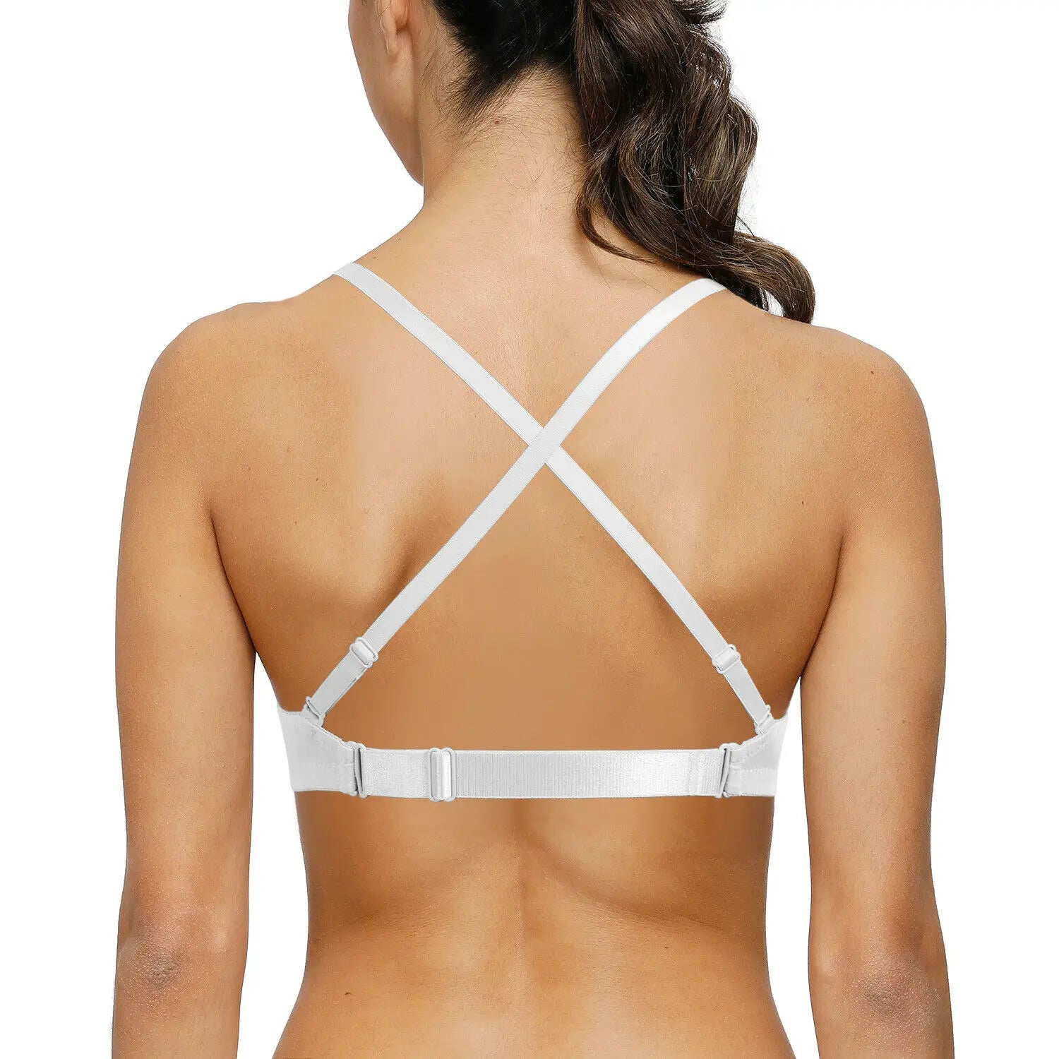 YBCG Deep Plunge Bra Push Up Lingerie Padded Low Cut Bras for Women Underwire Bralette Adjustable Convertible Strap Underwear