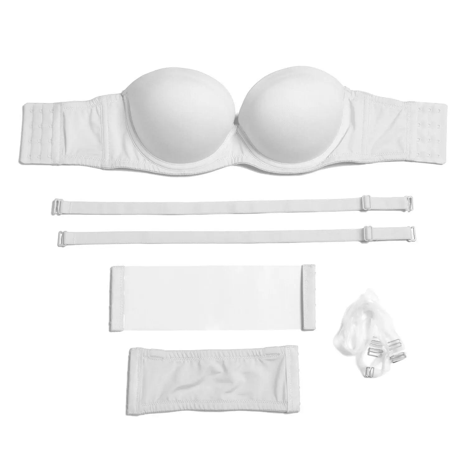 Bras For Women Sexy Lingerie Straps Backless Silicone Padded Push Up Bras Low Bra Everyday Strapless Wedding Underwear Underwire