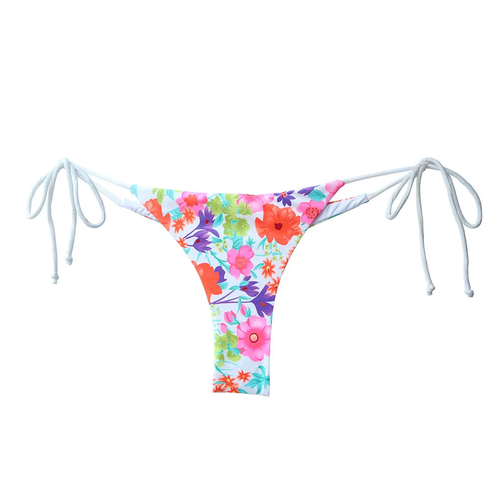 Womens Bikini Bottoms Wholesale Sexy Swimsuit Thong Vintage Swimwear Printing Brazilian Biquini Designer Bikinis T-back Cheeky