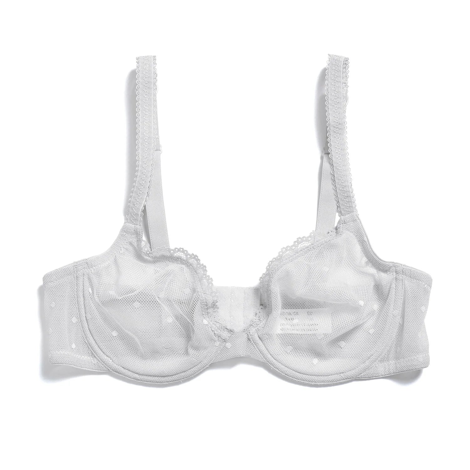 YBCG Black Women Bra Half Cup Lace Lingerie Unlined Underwire Bralette Hollow Mesh Transparent Bra for Women Plus Size Underwear