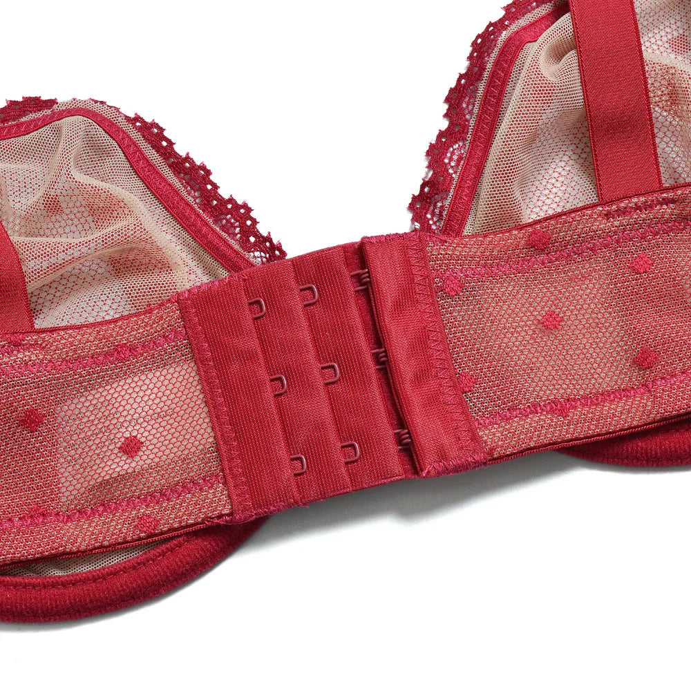 New Sexy Bras Lace Ultra Thin Underwire See Through Plus Size Transparent Bras For Women Lingerie