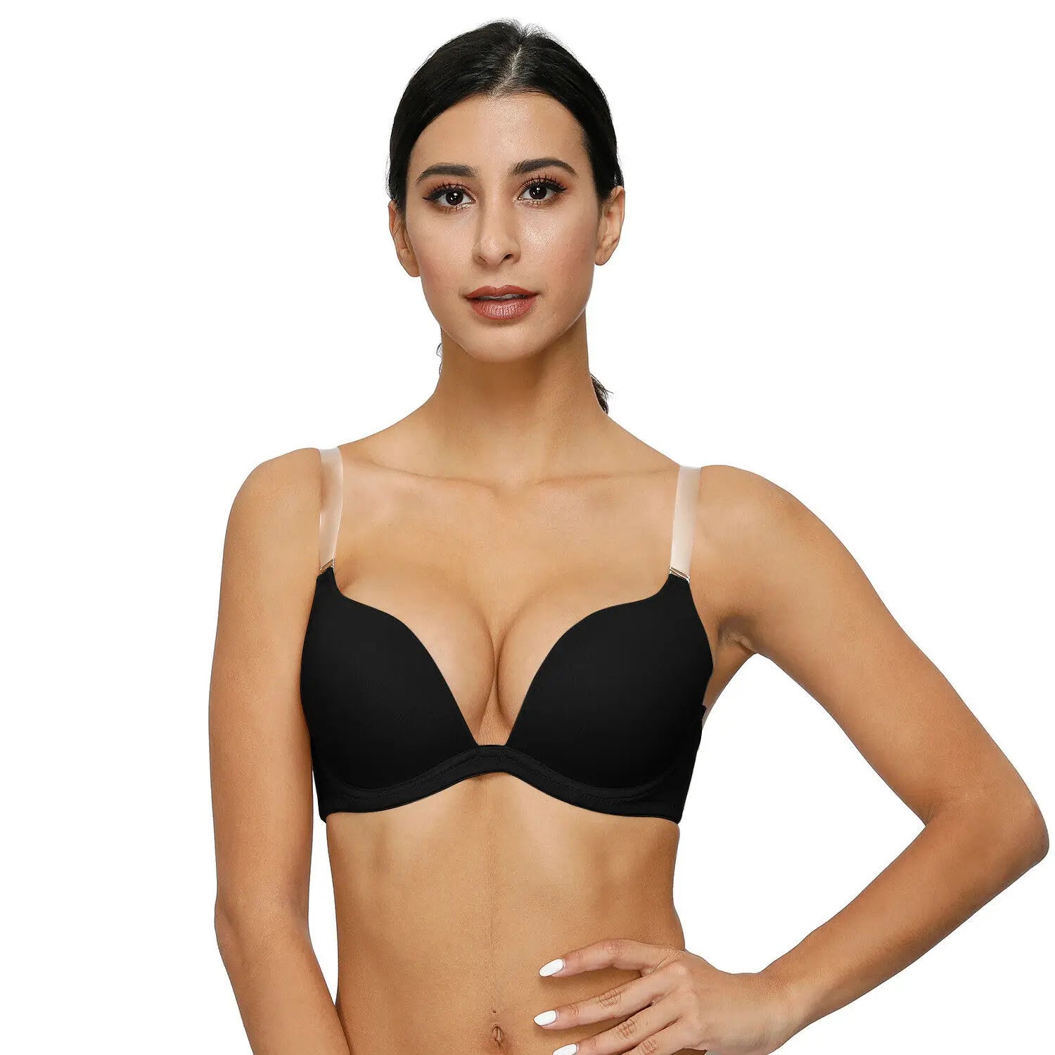 New Sexy Bra For Women Plunge Multiway Underwire Padded Push Up Bras A B C D E 65 70 75 80 85 90 95 100