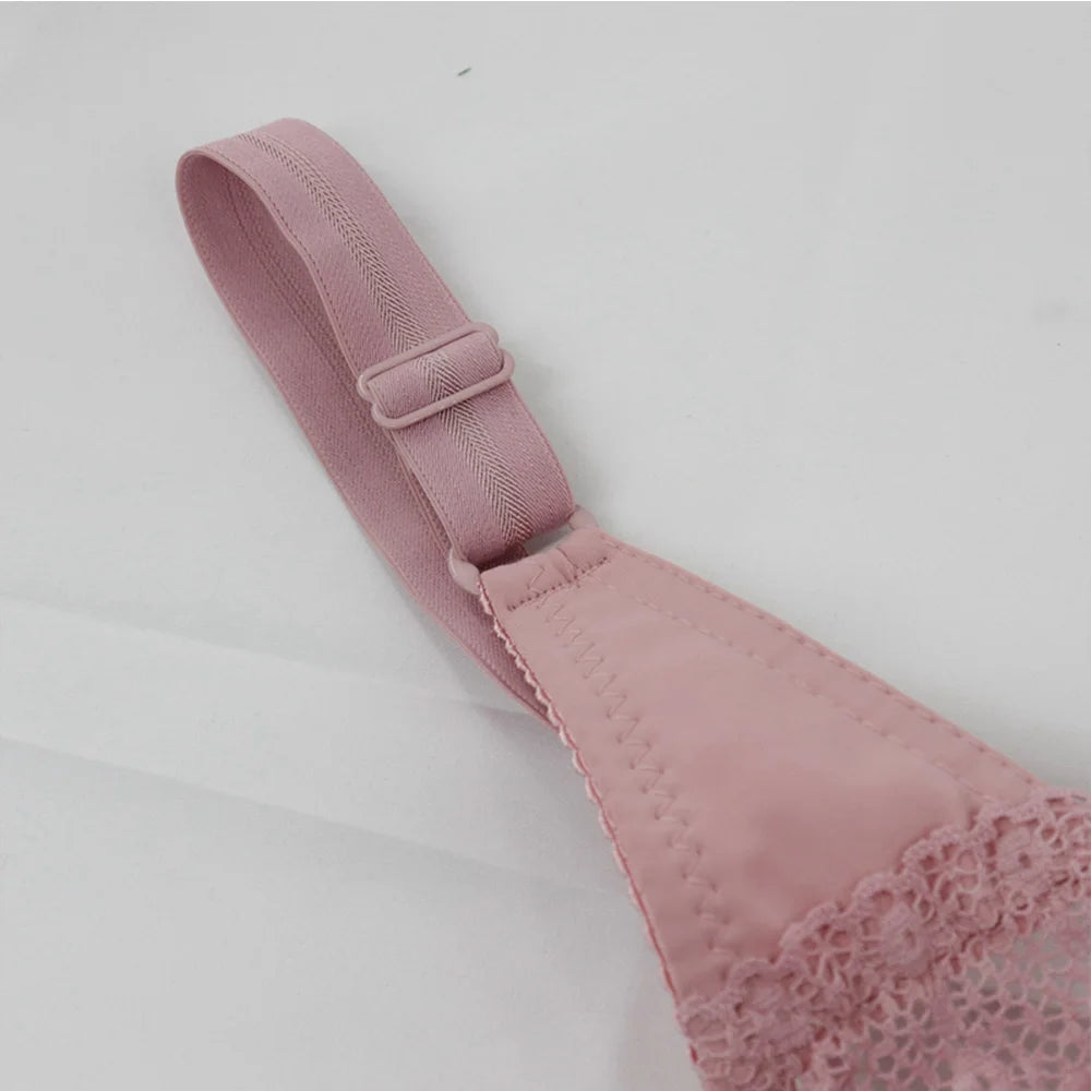 Womens Bras Lace Bralette Light Padded Underwired Perspective Brassiere Big Bust Sexy Lingerie Underwear D DD E F G Cup