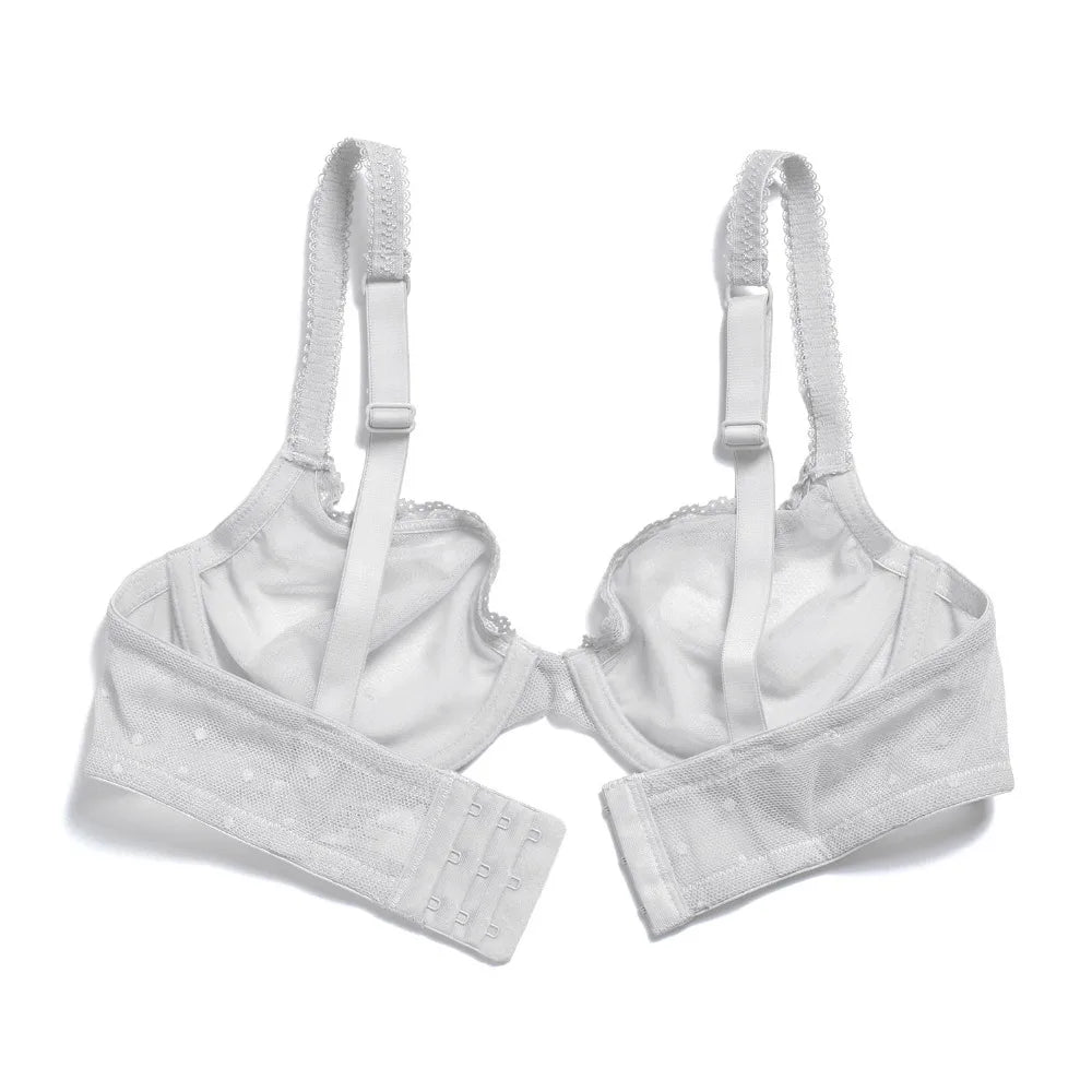 New Sexy Bras Lace Ultra Thin Underwire See Through Plus Size Transparent Bras For Women Lingerie