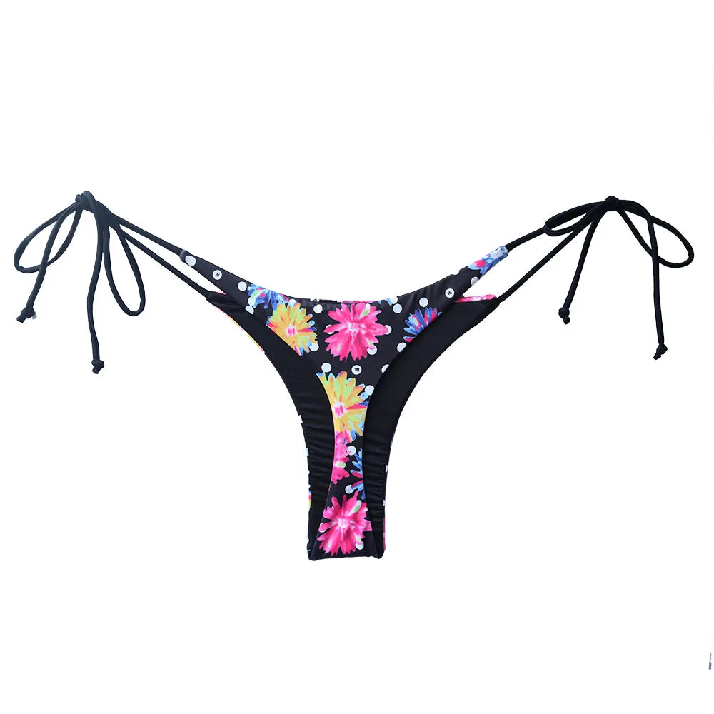 Womens Bikini Bottoms Wholesale Sexy Swimsuit Thong Vintage Swimwear Printing Brazilian Biquini Designer Bikinis T-back Cheeky