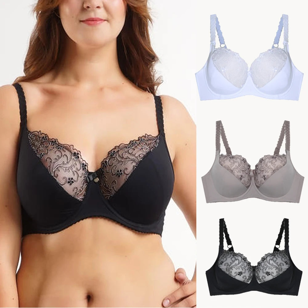 Push Up Bras for Women Sexy Elastic Comfortable Bralette Three Quarters(3/4 Cup) Lace High Quality Breathable Lingerie