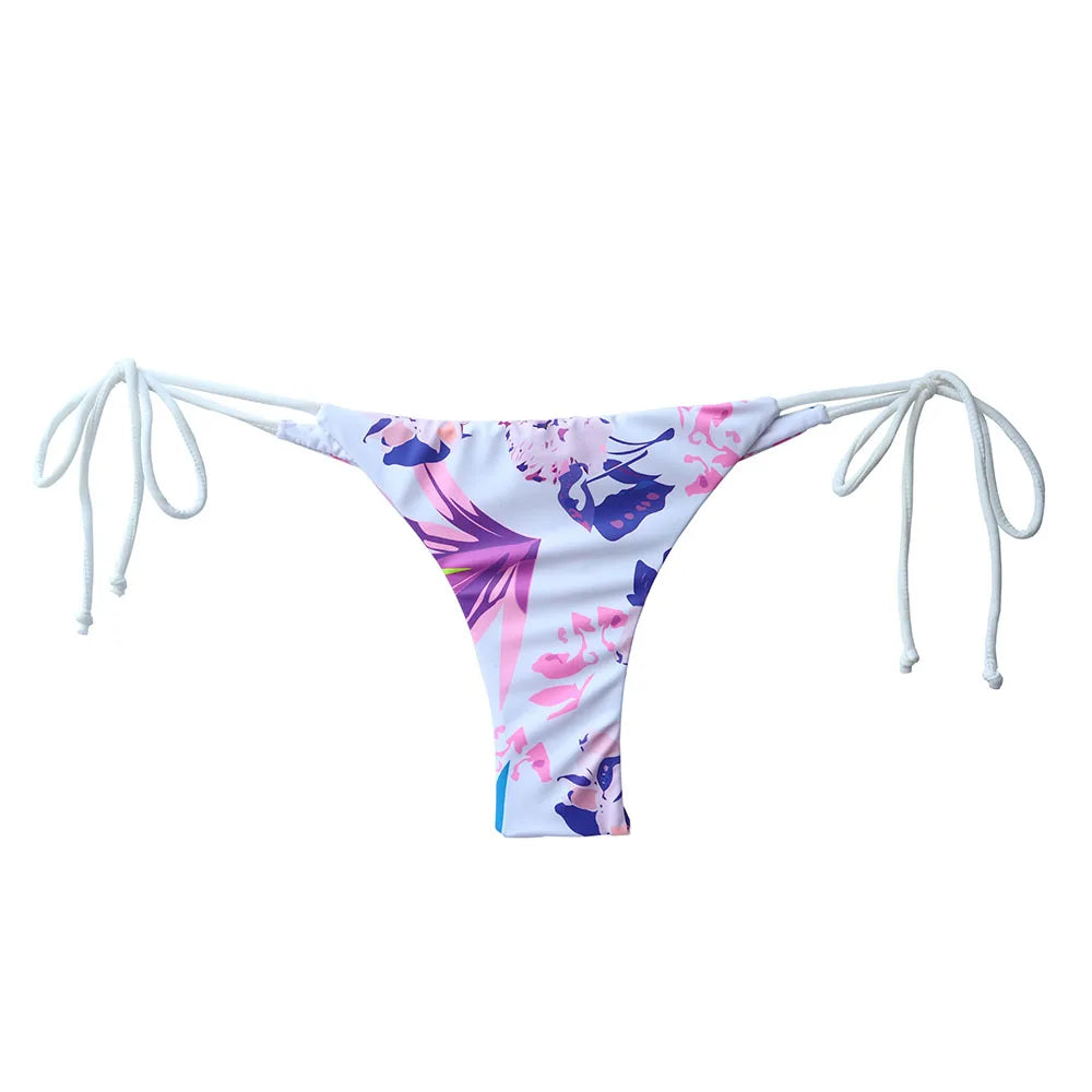 Womens Bikini Bottoms Wholesale Sexy Swimsuit Thong Vintage Swimwear Printing Brazilian Biquini Designer Bikinis T-back Cheeky