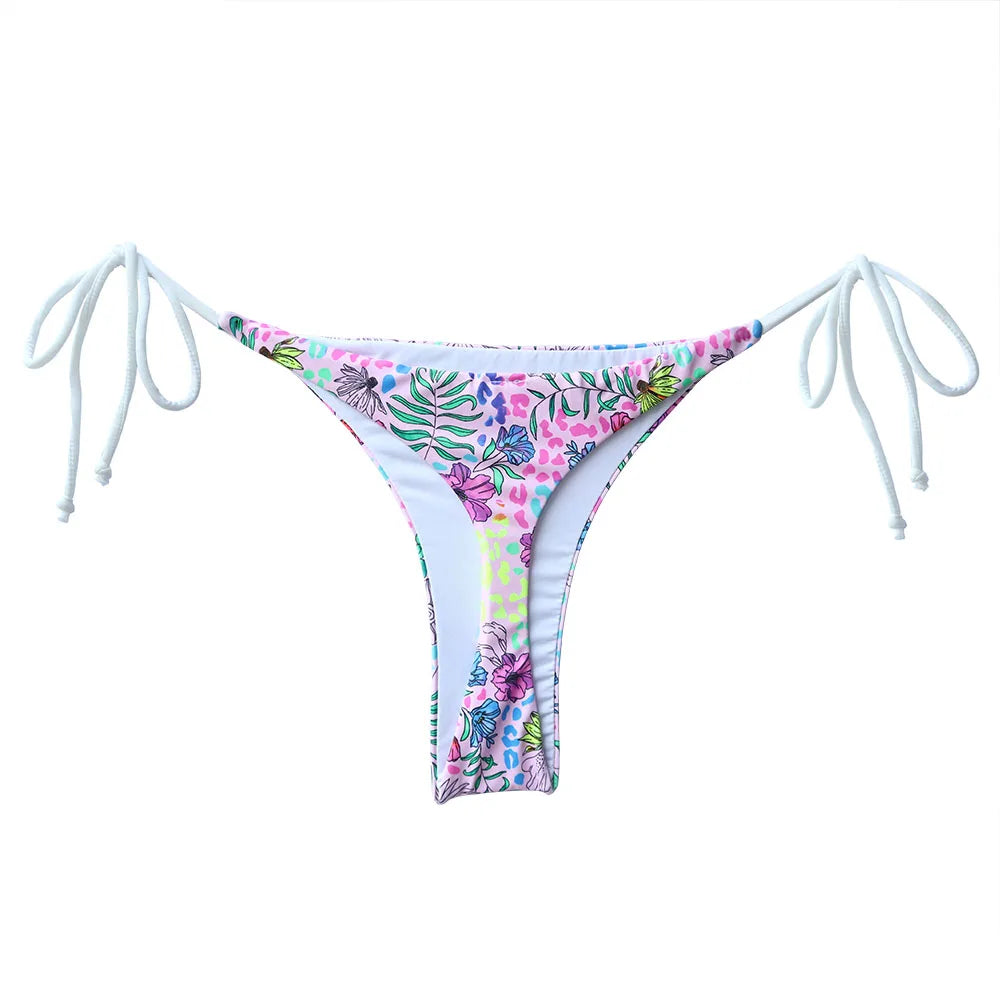 Womens Bikini Bottoms Wholesale Sexy Swimsuit Thong Vintage Swimwear Printing Brazilian Biquini Designer Bikinis T-back Cheeky