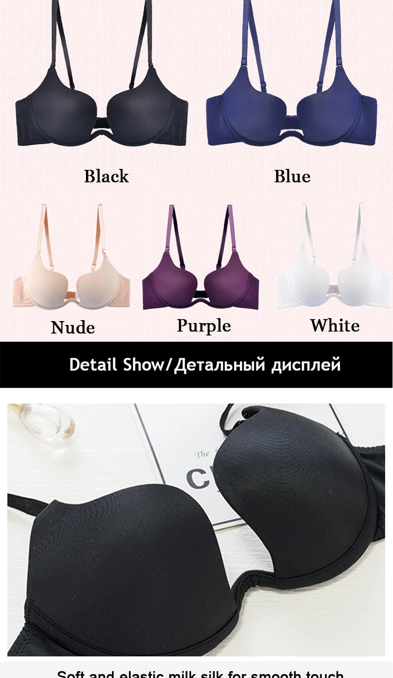 BH Top Super Push Up Bras For Women Plus Size Sexy Lingerie Invisible Backless Bra Women's Underwear Seamless Female Brassiere