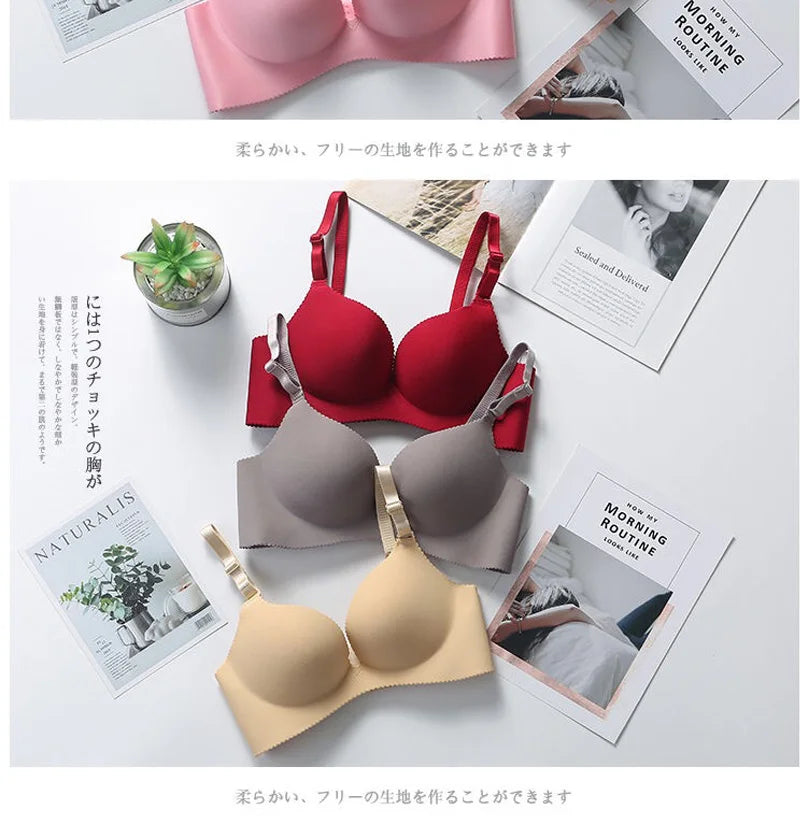 Sexy Bras for Women Lingerie Seamless Pushup Bra Bralette Plunge Wireless Brassiere Female Breathable Underwear Intimates