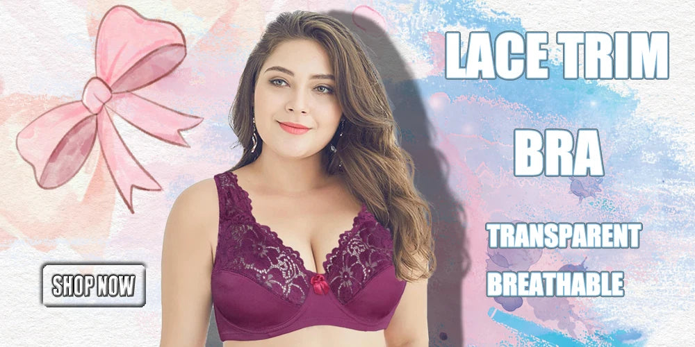 Womens Bras Lace Bralette Light Padded Underwired Perspective Brassiere Big Bust Sexy Lingerie Underwear D DD E F G Cup