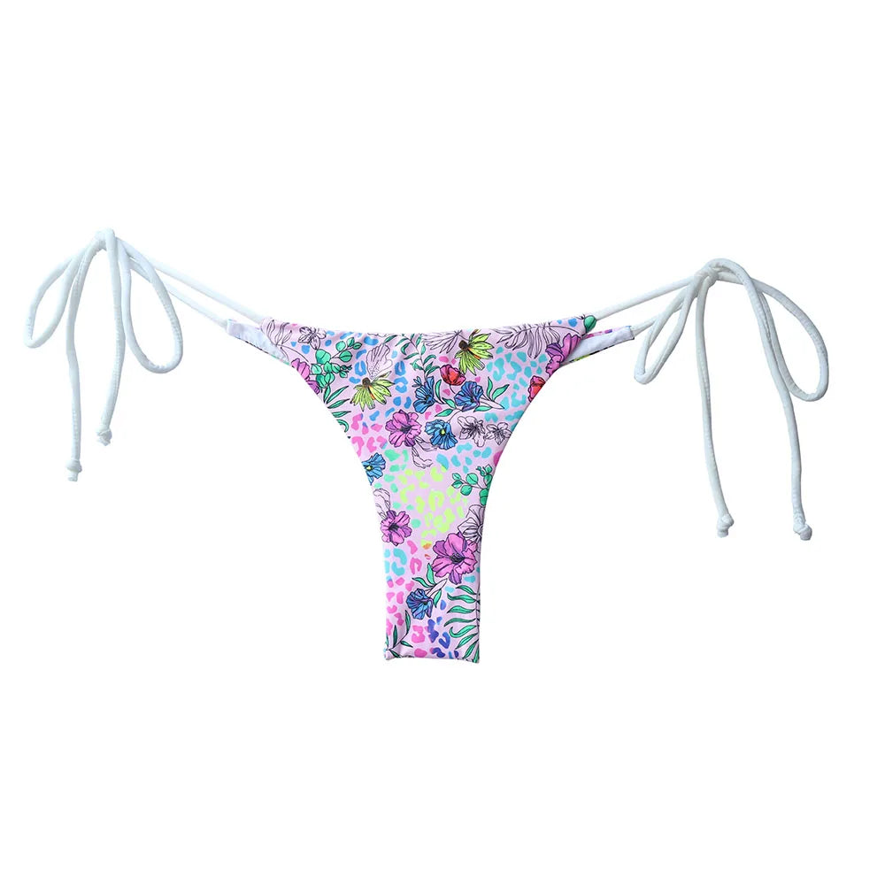 Womens Bikini Bottoms Wholesale Sexy Swimsuit Thong Vintage Swimwear Printing Brazilian Biquini Designer Bikinis T-back Cheeky