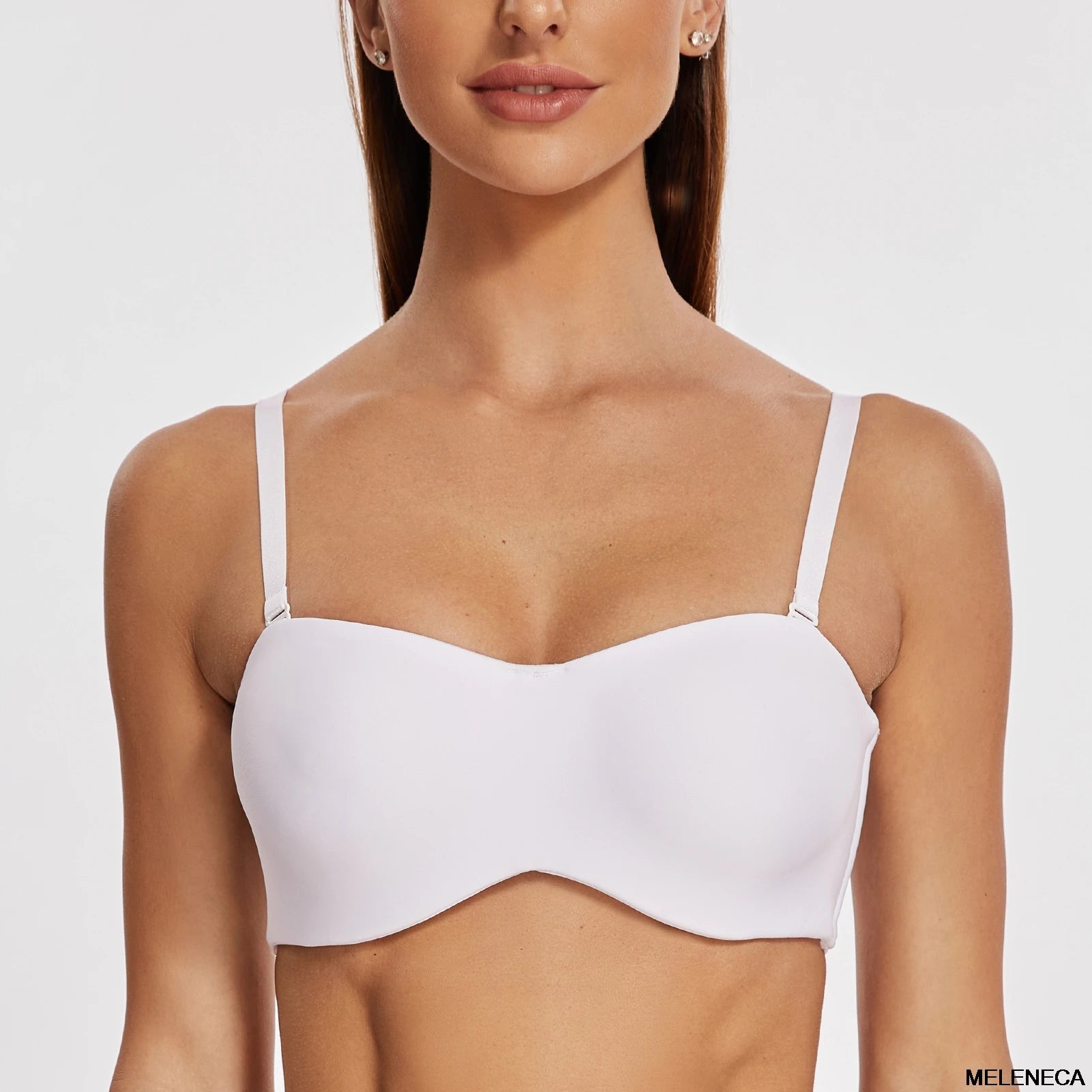 Women's Strapless Bra for Large Bust Minimizer Unlined Bandeau with Underwire