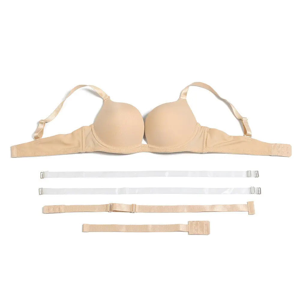 New Sexy Bra For Women Plunge Multiway Underwire Padded Push Up Bras A B C D E 65 70 75 80 85 90 95 100