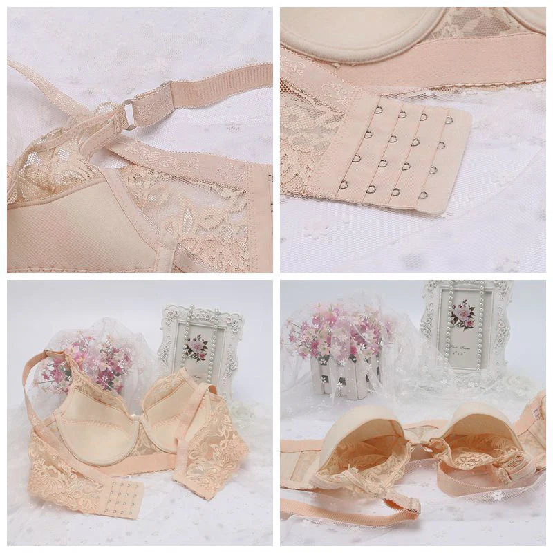 Cotton Bras for Women Lace Floral Sexy push up Cup B C D 105D 105C 105B 100D 100B 95D 95C 95B 90D 90C 85D 85C 80D 80C 80B  C3306