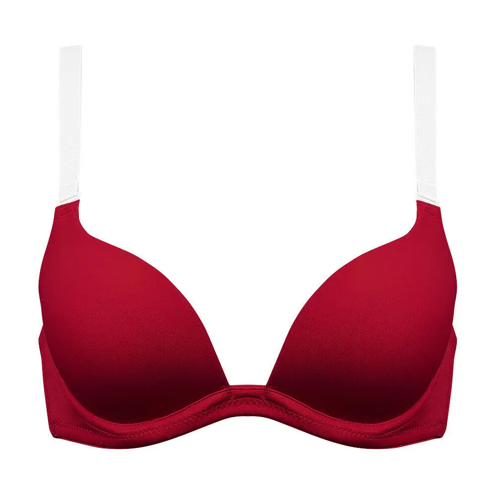 New Sexy Bra For Women Plunge Multiway Underwire Padded Push Up Bras A B C D E 65 70 75 80 85 90 95 100