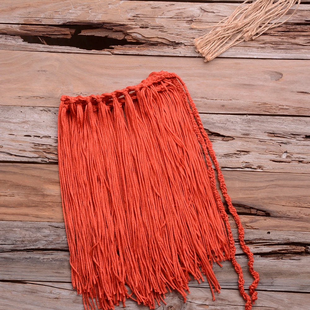 Knitted Bra Top Bikini Set Womens Swimsuit Handemade Crochet Bikini Cover Up Tassel Beach Long Wrap Skirt Sarong Immadman 7004