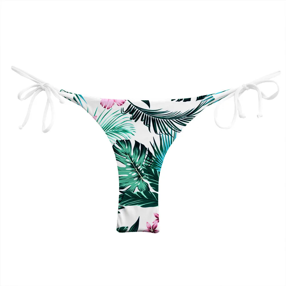 Womens Bikini Bottoms Wholesale Sexy Swimsuit Thong Vintage Swimwear Printing Brazilian Biquini Designer Bikinis T-back Cheeky