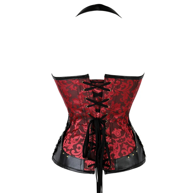 Corset Luxury Sexy Lace Up Pu Leather Gothic Corsets Lingerie Tops Shapewear and Bustiers Steampunk Corsetlet Slim Hot Sale