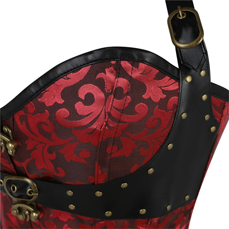 Corset Luxury Sexy Lace Up Pu Leather Gothic Corsets Lingerie Tops Shapewear and Bustiers Steampunk Corsetlet Slim Hot Sale