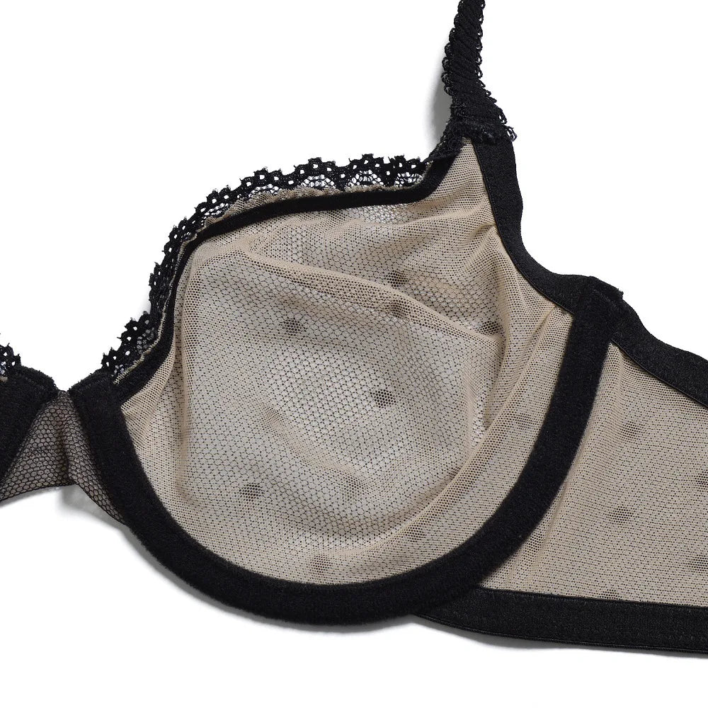 New Sexy Bras Lace Ultra Thin Underwire See Through Plus Size Transparent Bras For Women Lingerie