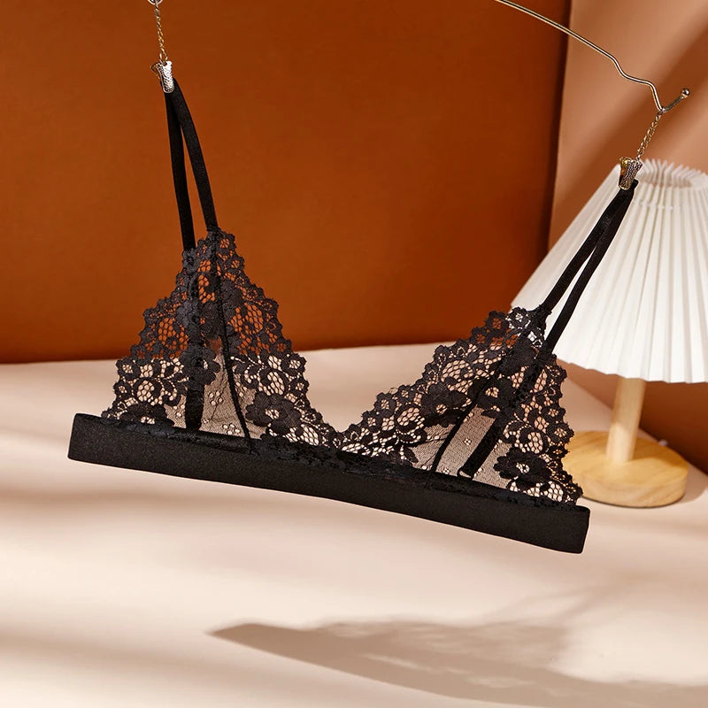 BANNIROU 1Pcs Sexy Bra For Woman Lace Thin Underwear Female Transparent Bras For Women Lace Sexy Lingerie Bralette For Ladies