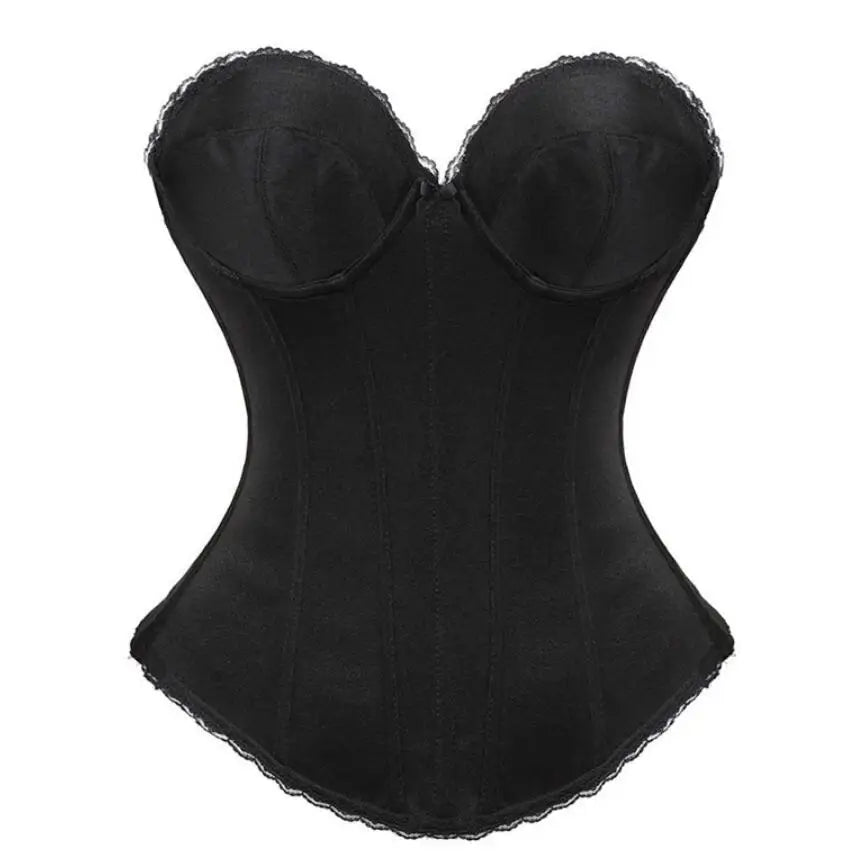 Sexy Straps Halter Overbust Corset Lingerie Top Wedding Black/White Cotton with Cup Body shaper Hot Corset Bustier Underwear