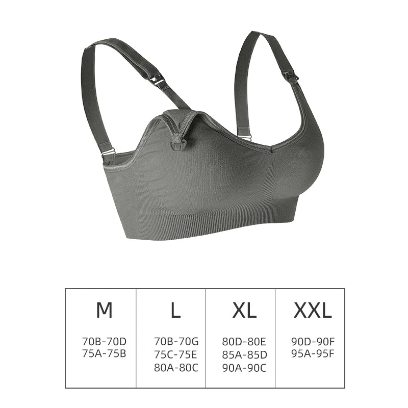 Wireless Maternity Bra Pregnant Women Seamless Prevent Sagging Breastfeeding Bras Push Up Breathable Front Open Nursing Bra Hot