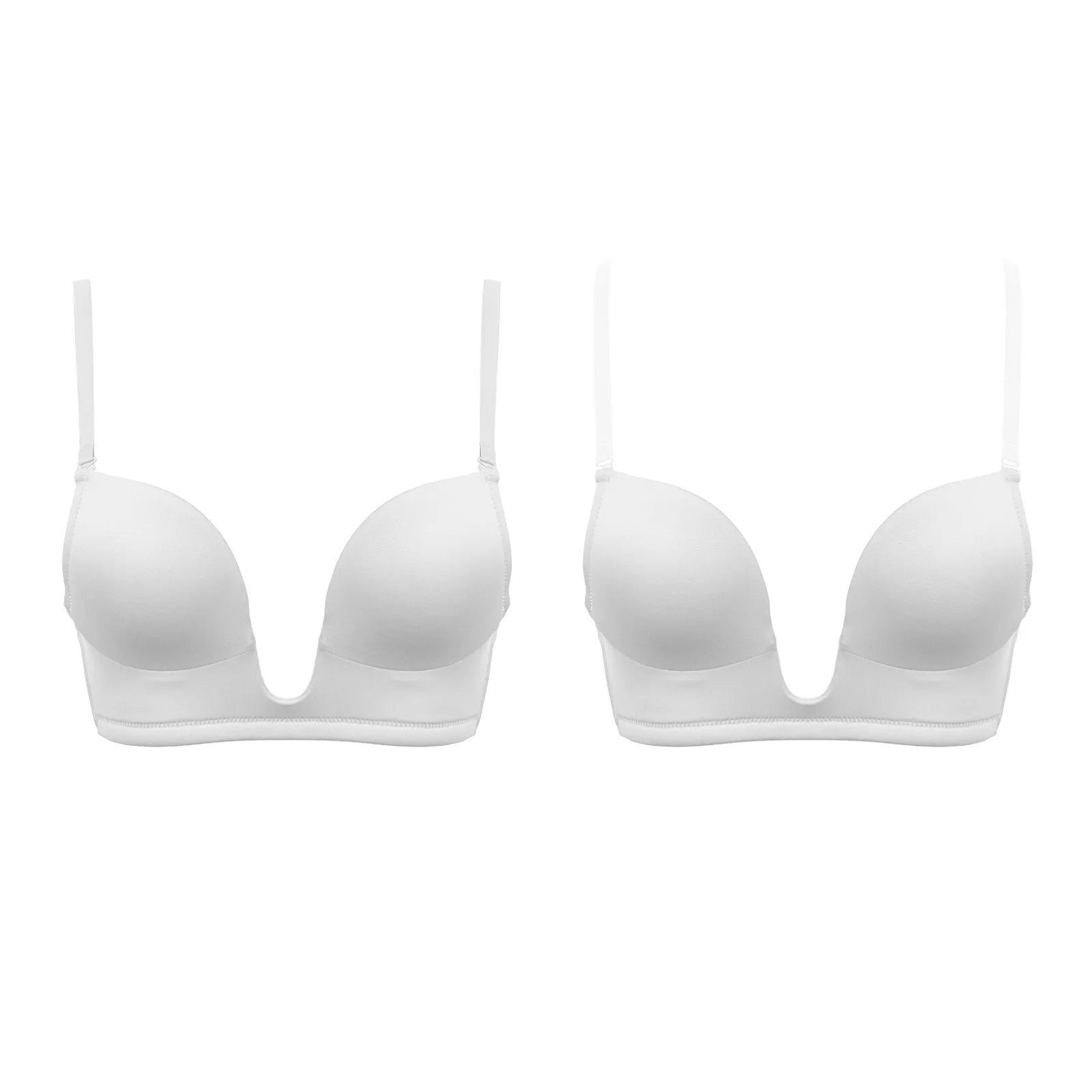 YBCG Deep Plunge Bra Push Up Lingerie Padded Low Cut Bras for Women Underwire Bralette Adjustable Convertible Strap Underwear