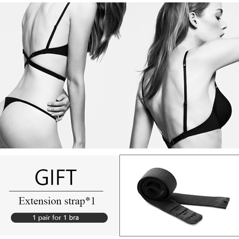 BH Top Super Push Up Bras For Women Plus Size Sexy Lingerie Invisible Backless Bra Women's Underwear Seamless Female Brassiere