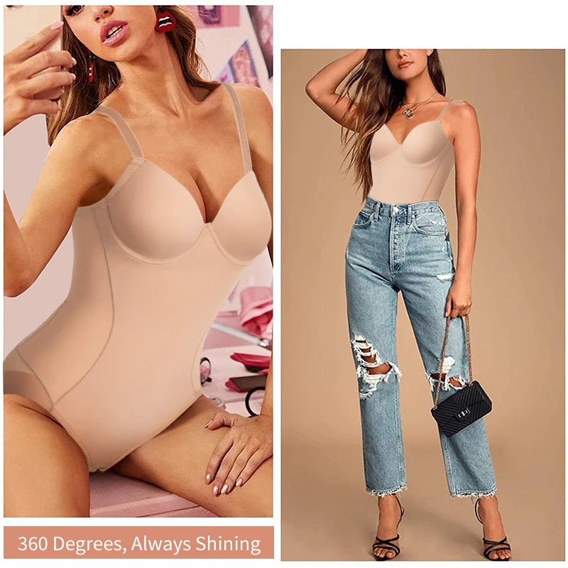 Shapewear Bodysuit for Women Tummy Control Butt Lifter Panties Waist Trainer Stomach Body Shaper Slimming Underwear Girdles
